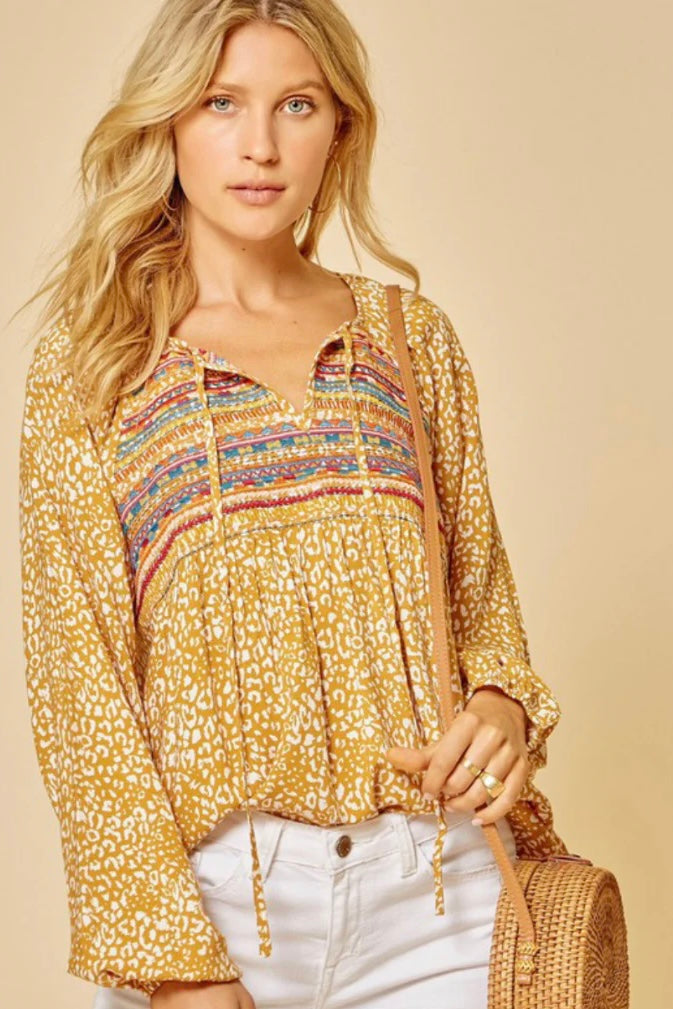 (1X) Savanna Jane Mustard Top