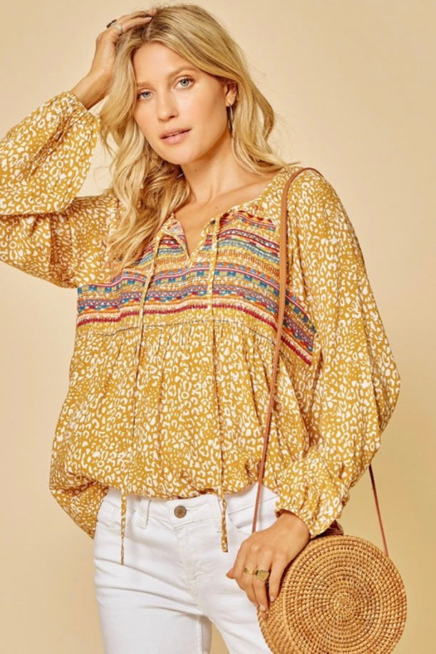 (1X) Savanna Jane Mustard Top