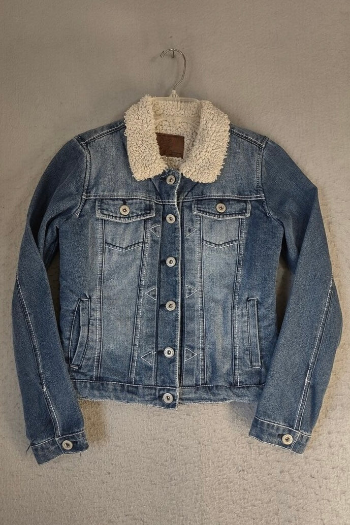 (M) Vintage Ashley by 26 International Sherpa Denim Jacket