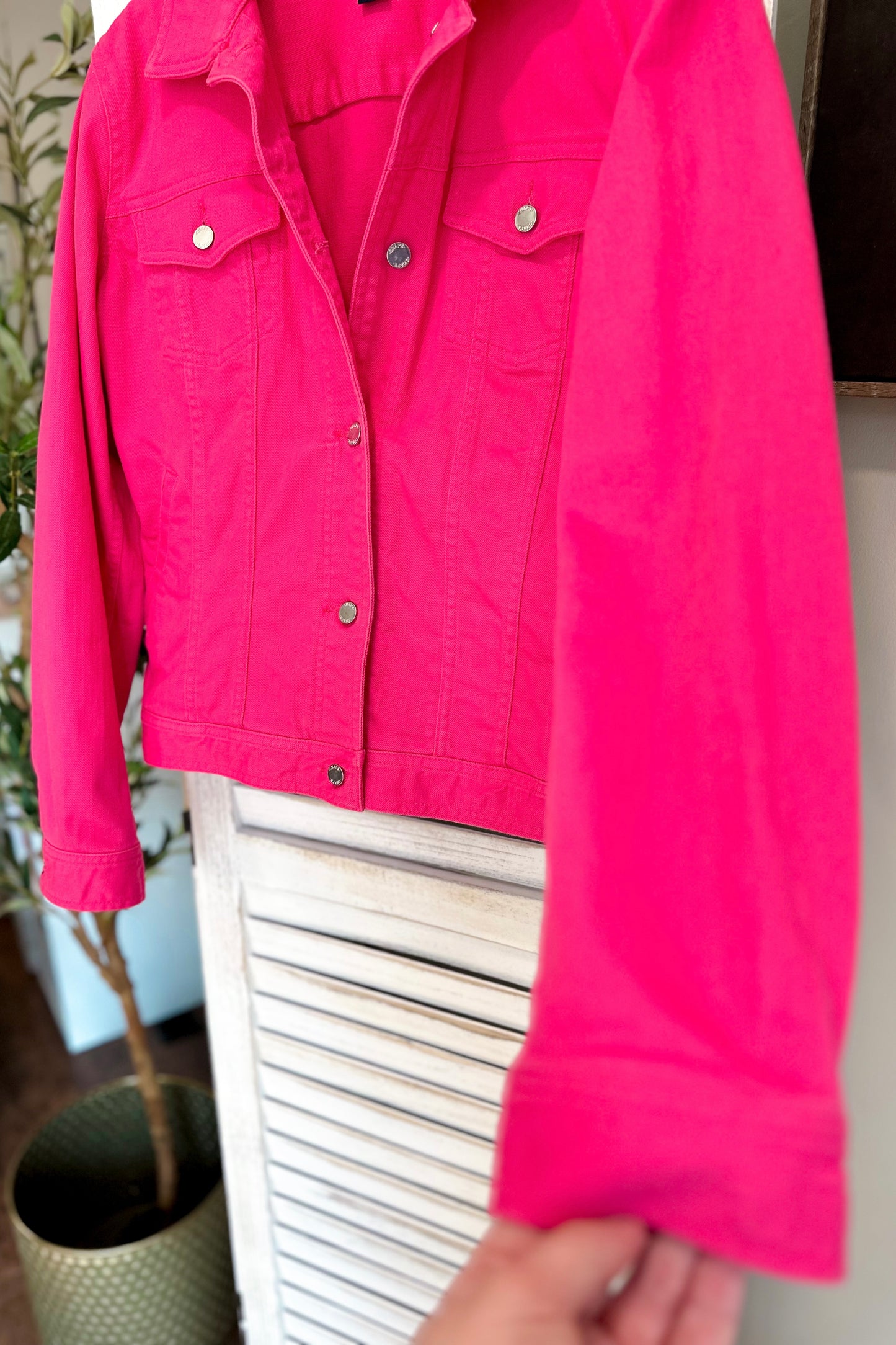 (S) Chaps Vintage Pink Denim Jacket