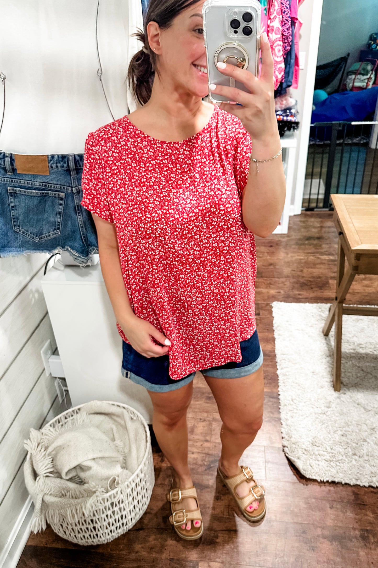(XL) Loft Ditsy Floral Blouse