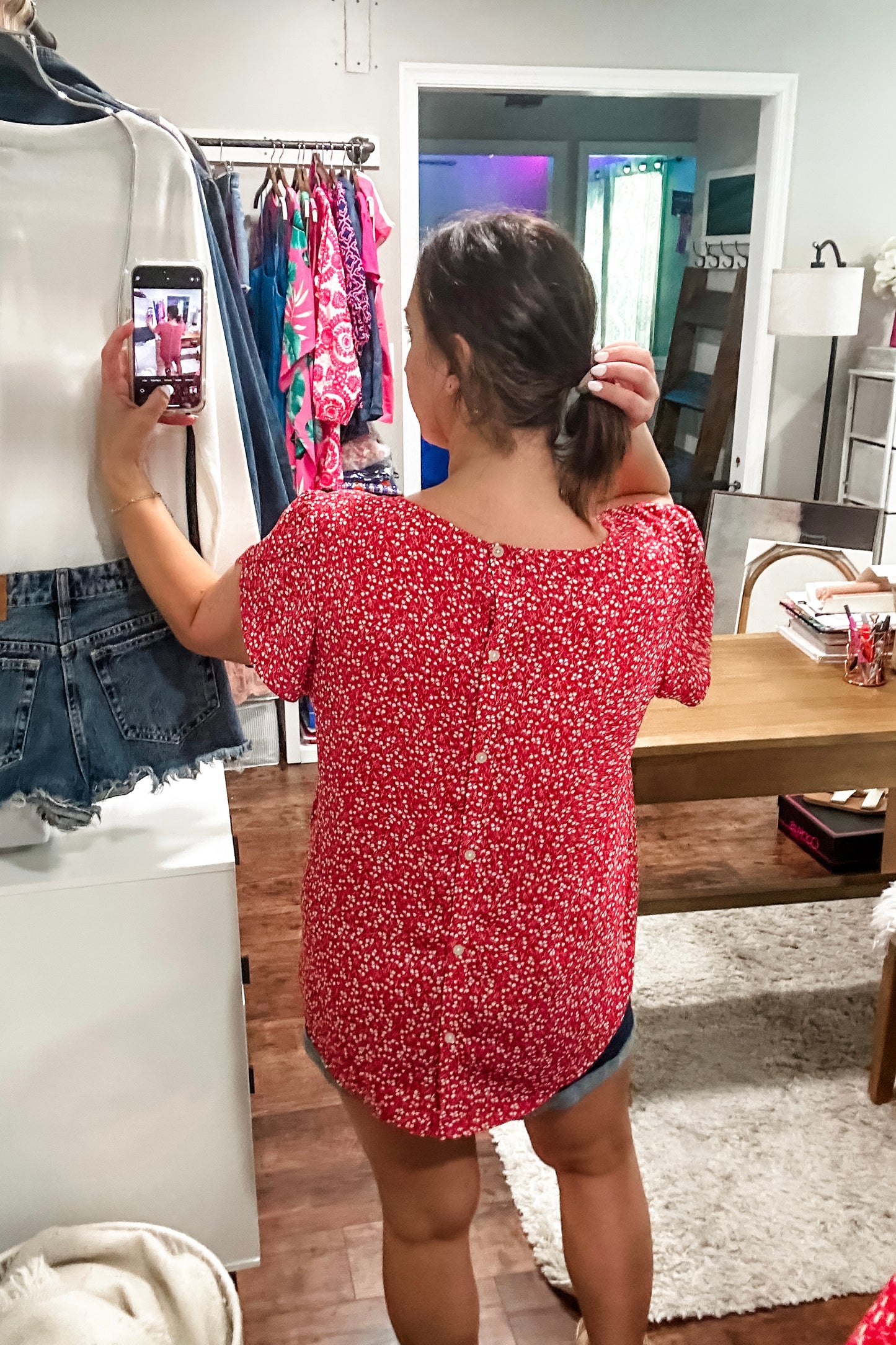 (XL) Loft Ditsy Floral Blouse