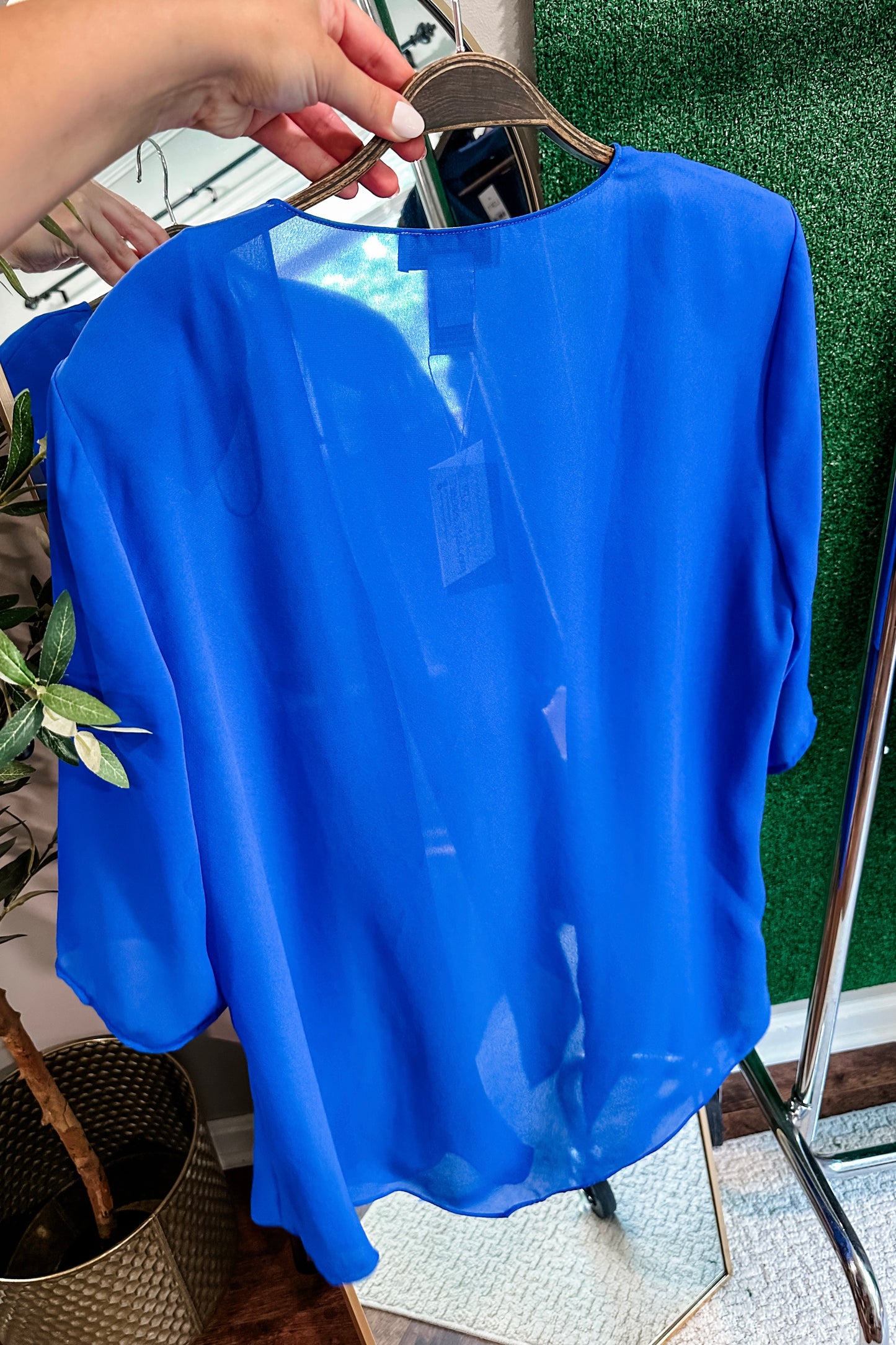 (XL) Royal Sheer Cardi