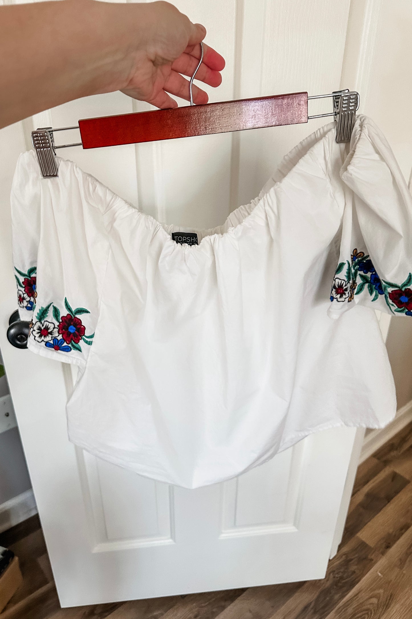 (6) Topshop Off Shoulder Top