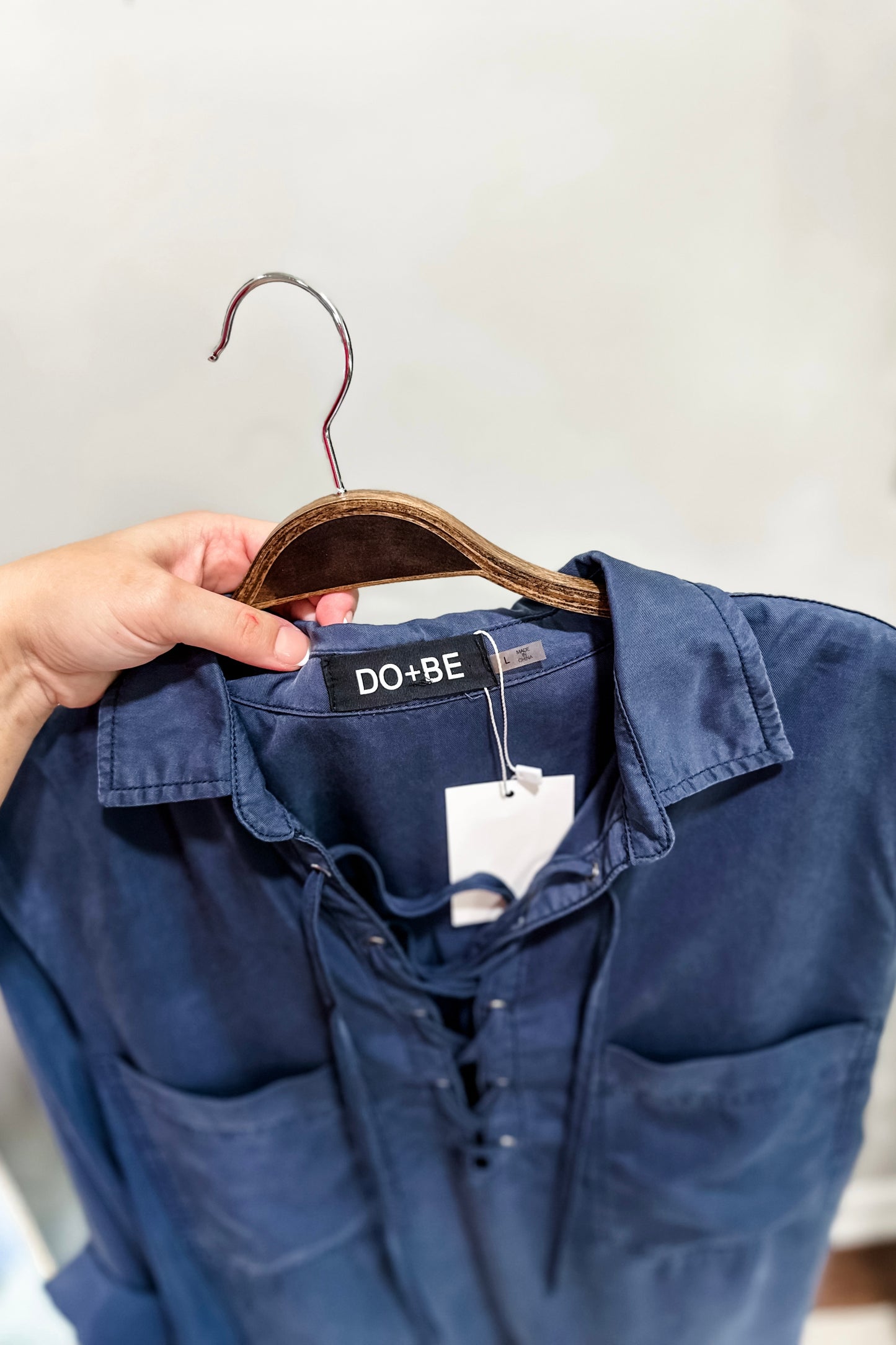 (L) Do+Be Tie Up Blouse