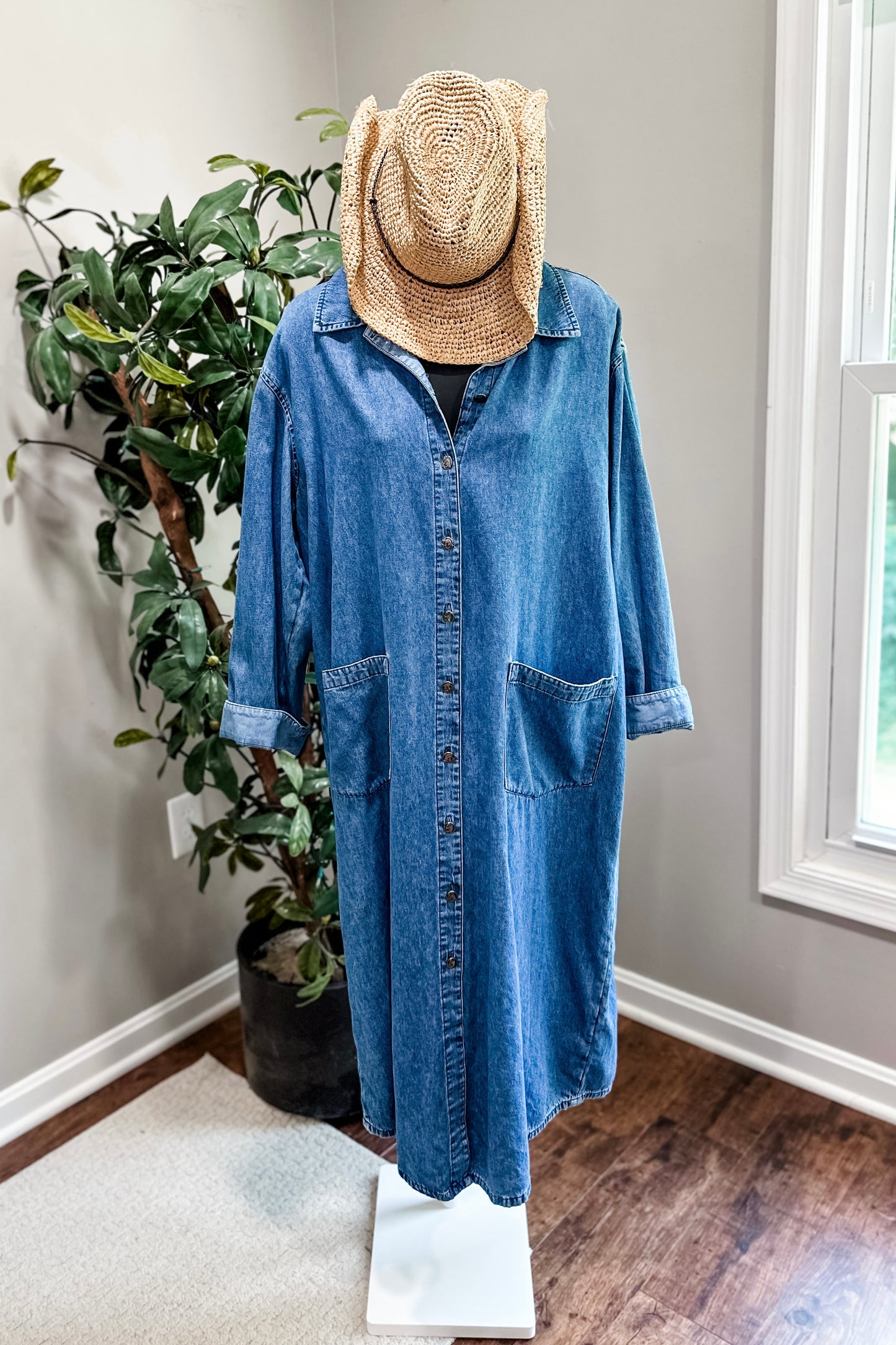 (M) Vintage Orvis Denim Dress