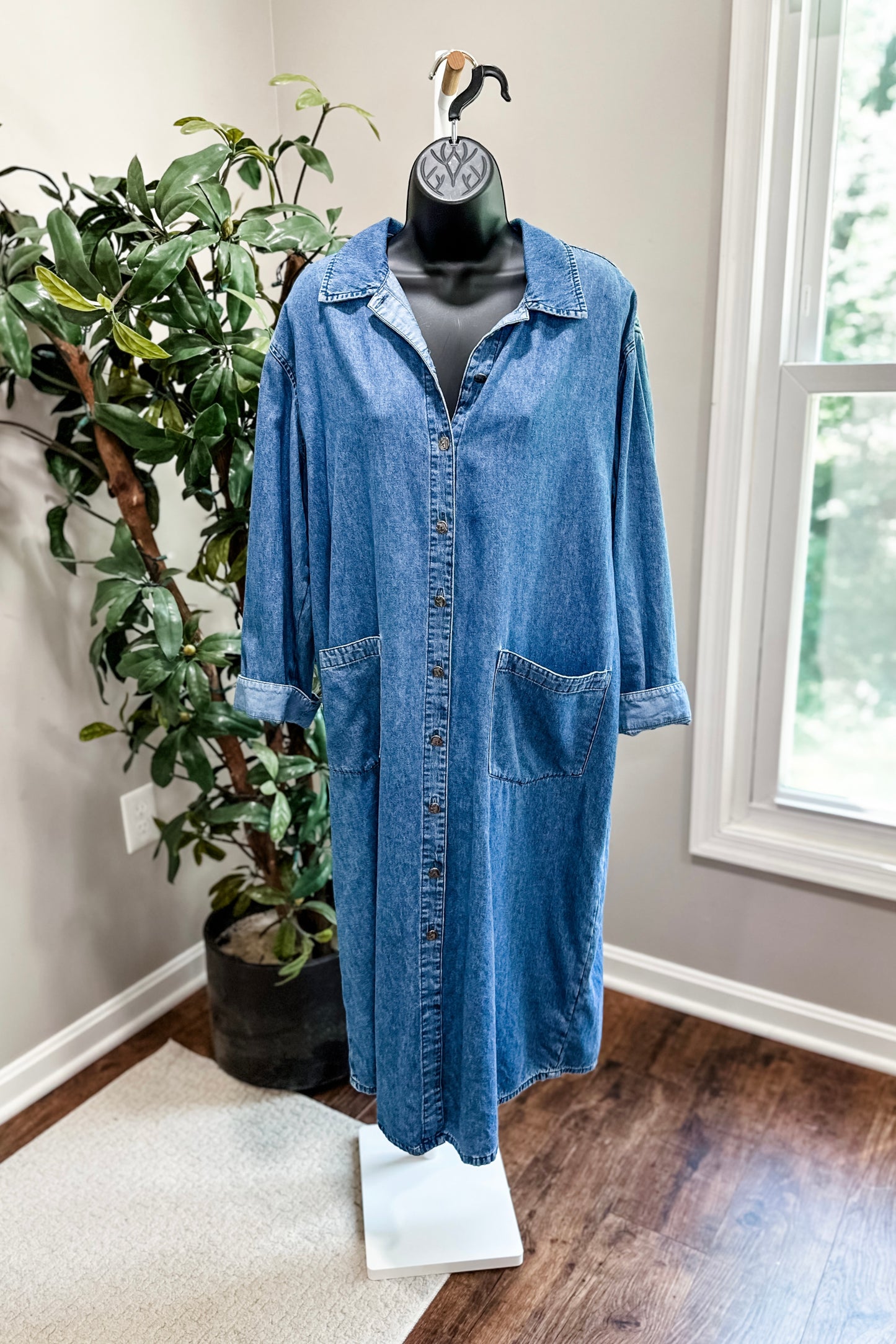 (M) Vintage Orvis Denim Dress