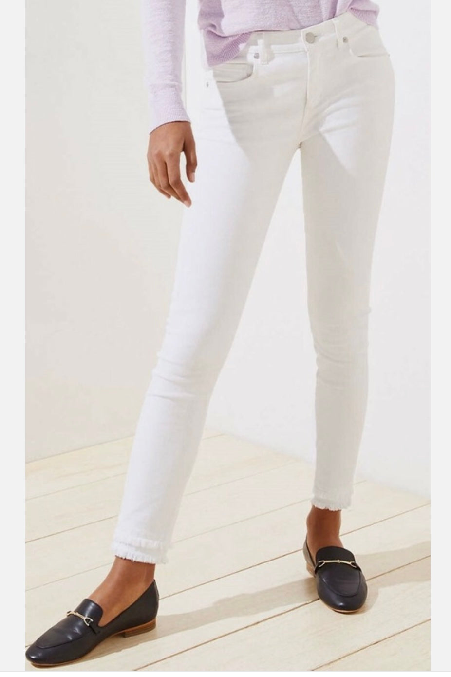 (12) Loft Double Fringe Denim