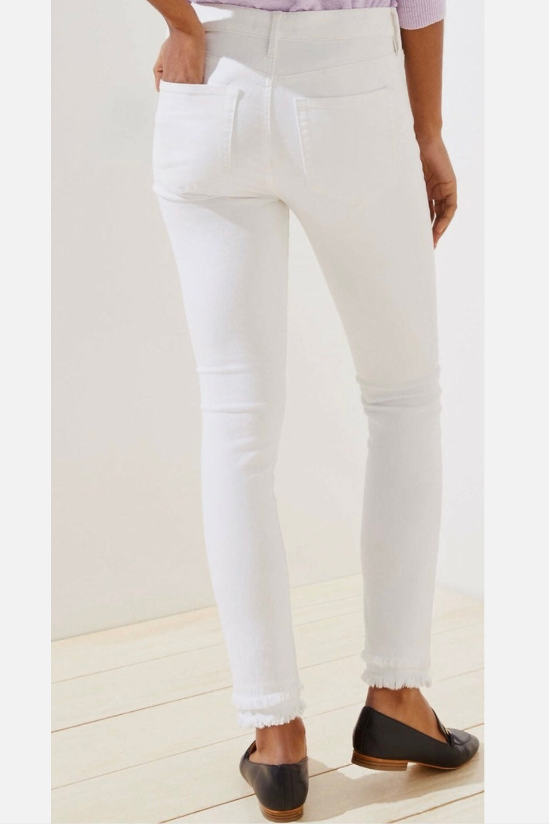 (12) Loft Double Fringe Denim