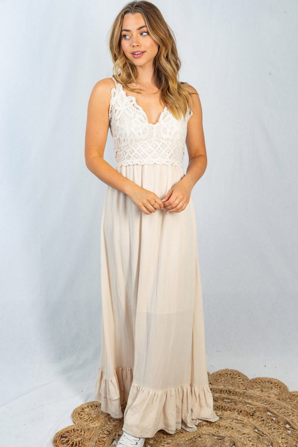 (1X) Ivory Boutique Bralette Dress
