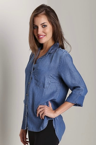 (L) Bella Dahl Chambray Button Up