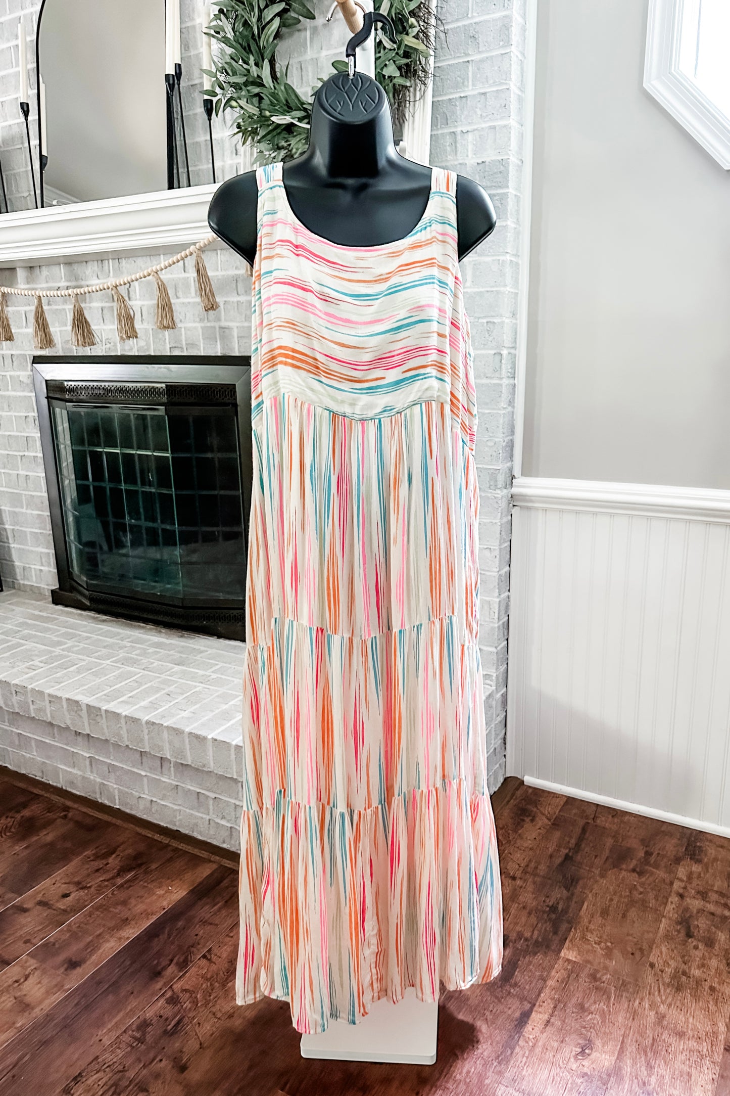 (XXL) Striped Colorful Midi