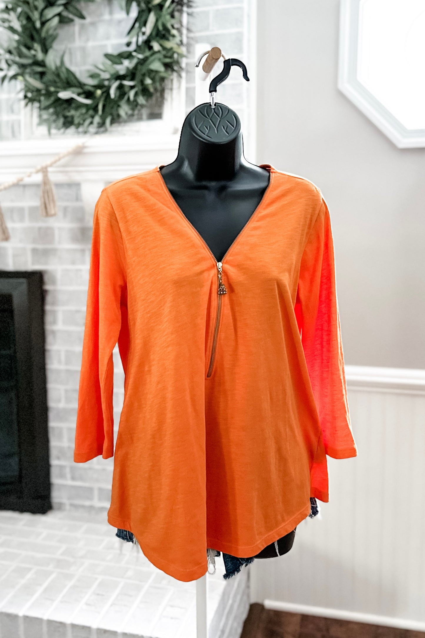 (S) Soft Surroundings Zip Top