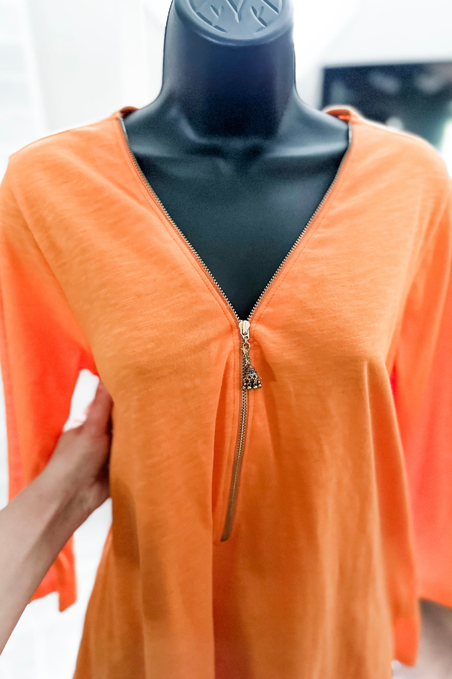 (S) Soft Surroundings Zip Top