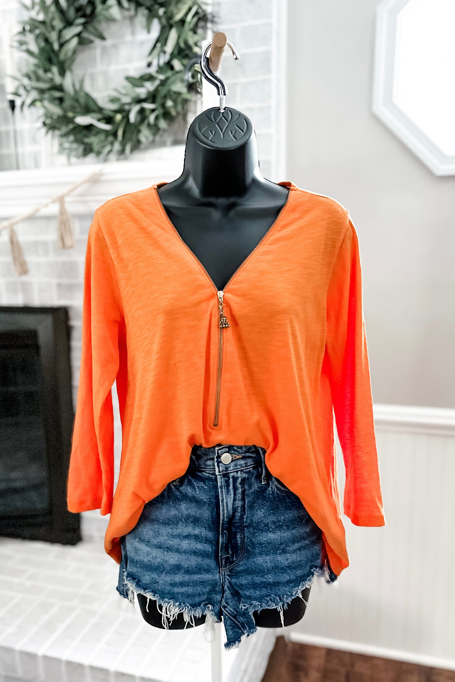 (S) Soft Surroundings Zip Top
