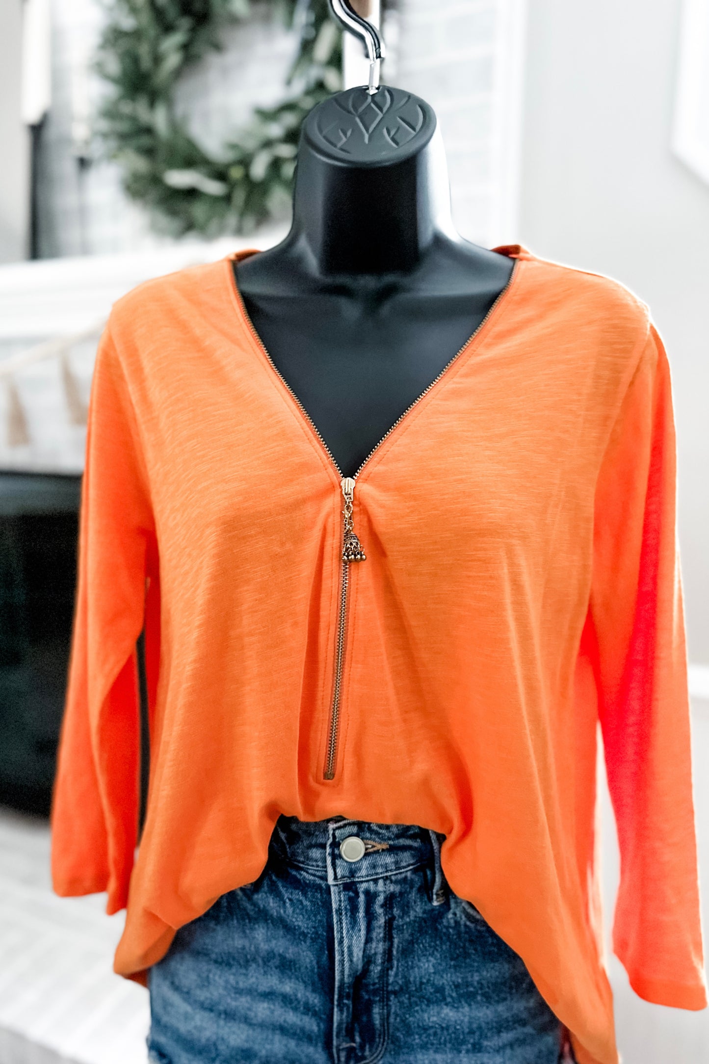 (S) Soft Surroundings Zip Top