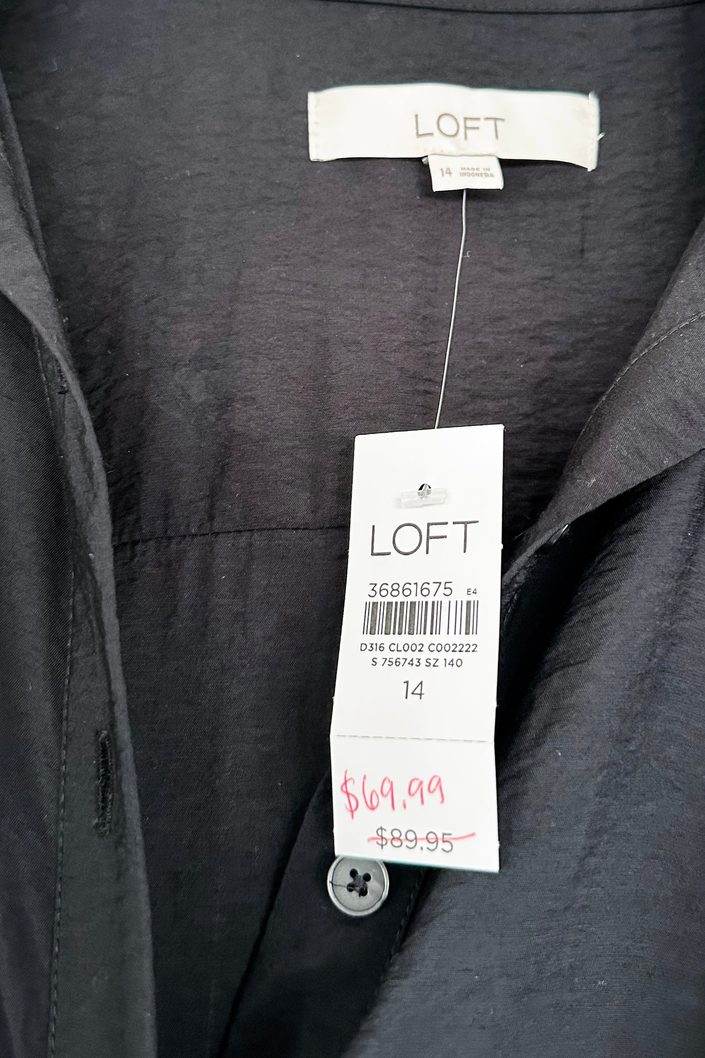 (XL) Loft Tie Shirtdress