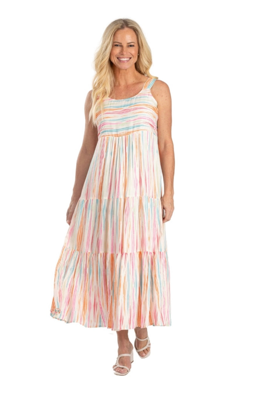 (XXL) Striped Colorful Midi