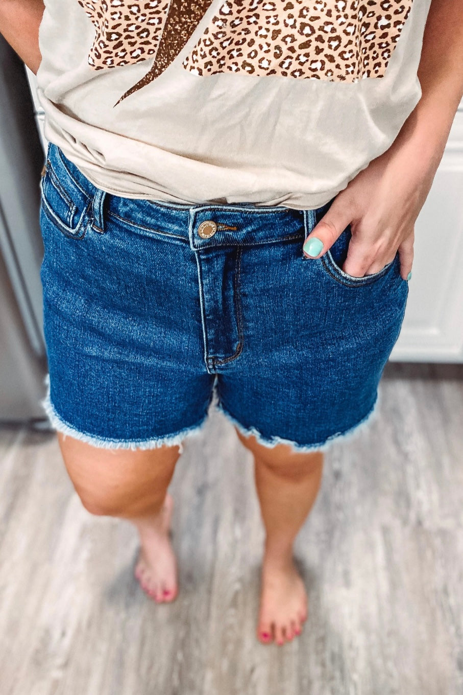 (XL) Judy Blue Denim Shorts