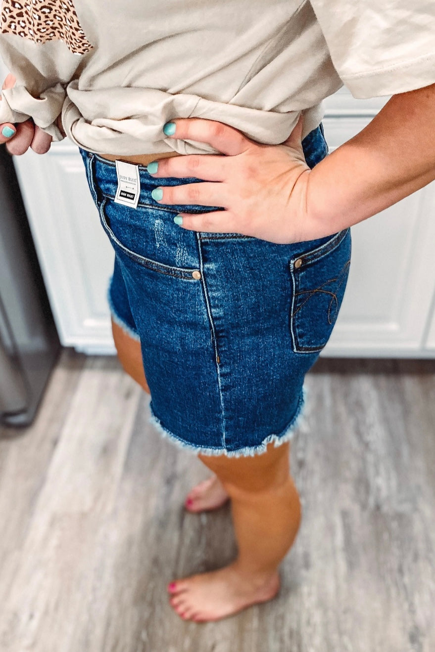 (XL) Judy Blue Denim Shorts
