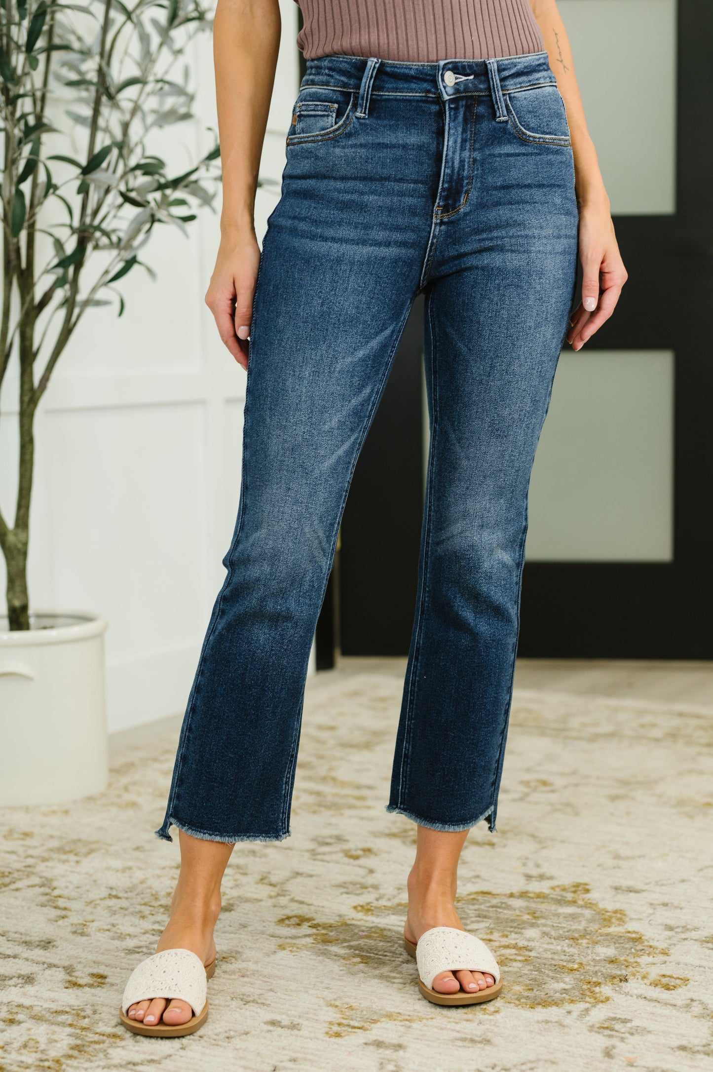 JB High Waist Dark Wash Kick Flare