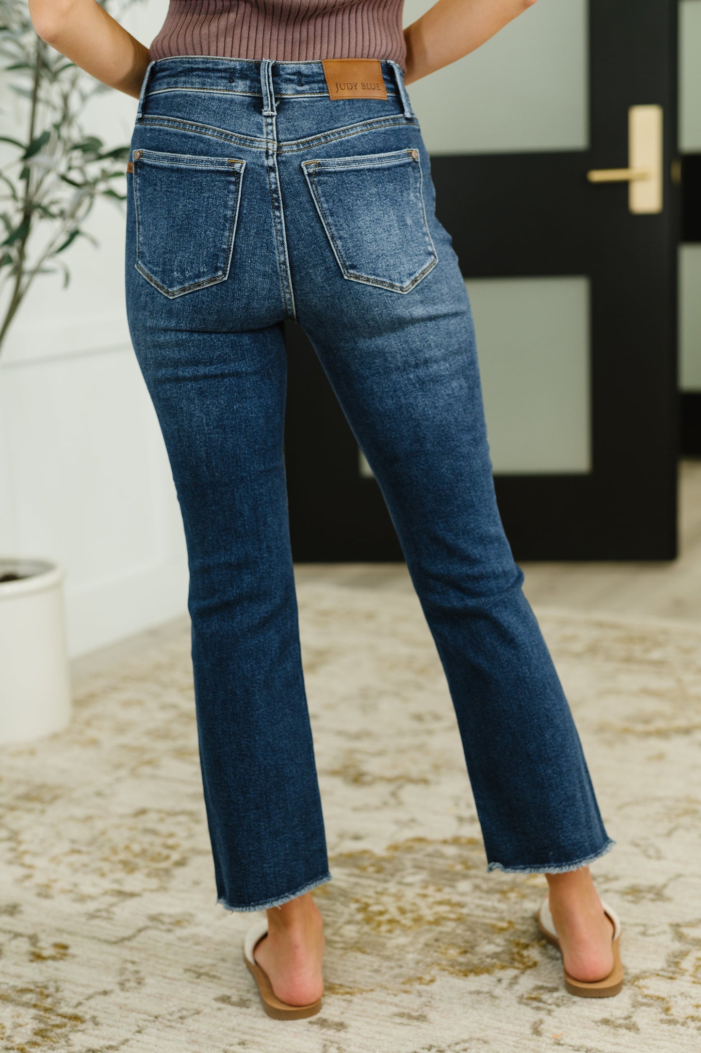 JB High Waist Dark Wash Kick Flare