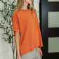 Catch Me Loungin’ Cable Ribbed Knit Top in Burnt Orange