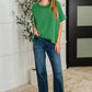 Catch Me Loungin’ Cable Ribbed Knit Top in Dark Green