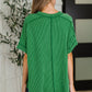 Catch Me Loungin’ Cable Ribbed Knit Top in Dark Green