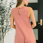 Caught You Staring Ribbed Knit Romper in Rust