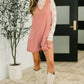 Caught You Staring Ribbed Knit Romper in Rust