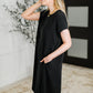 Flatter Me Later Relaxed Dress in Black