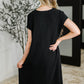 Flatter Me Later Relaxed Dress in Black