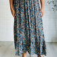 Flutter of Florals V-Neck Crop and Skirt Set