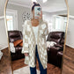 (L) Boutique Checkered Cardi