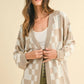 (L) Boutique Checkered Cardi