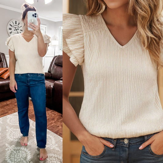 (L) Textured Top