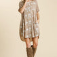 (L) Umgee Embroidered Tunic Dress