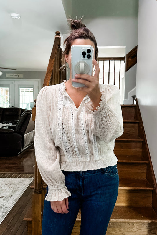 (L) American Eagle Peasant Top