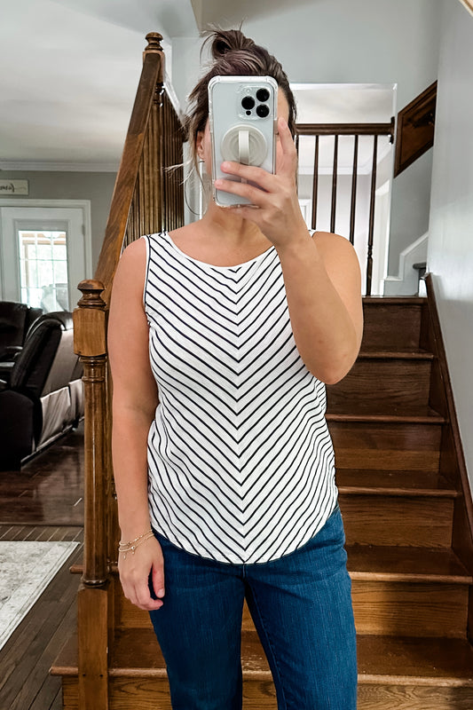 (S) Loft Striped Tank