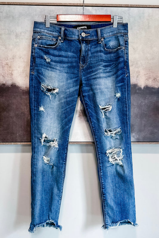 (8) Express Skinny Ankle Mid Rise