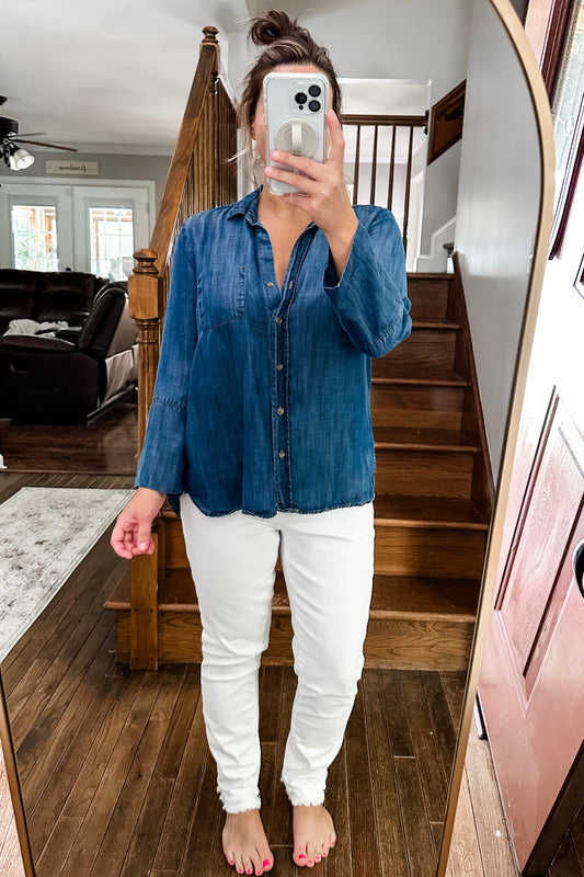 (L) Bella Dahl Chambray Button Up