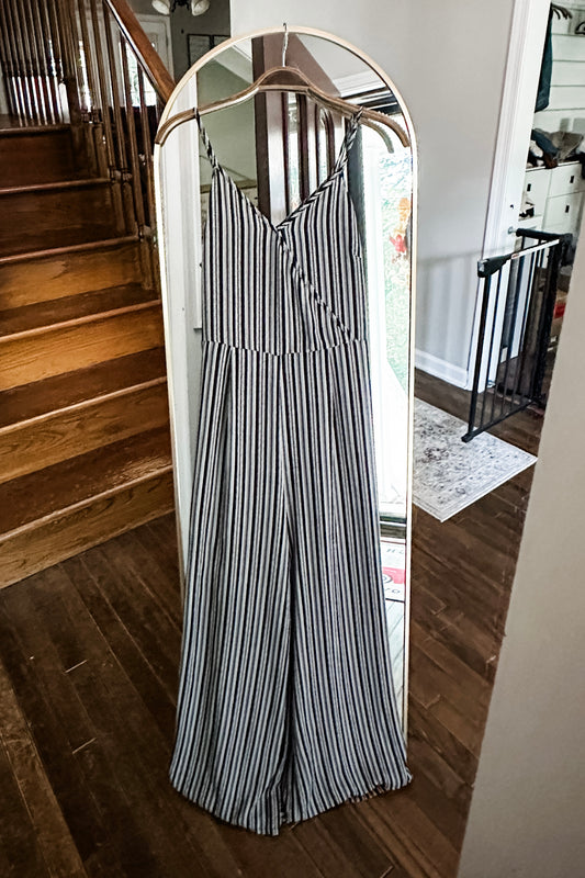 (6) Striped Jumpsuit