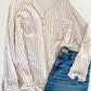 (XL) Beachy Striped Blouse