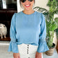 (L) Zara Chambray Top