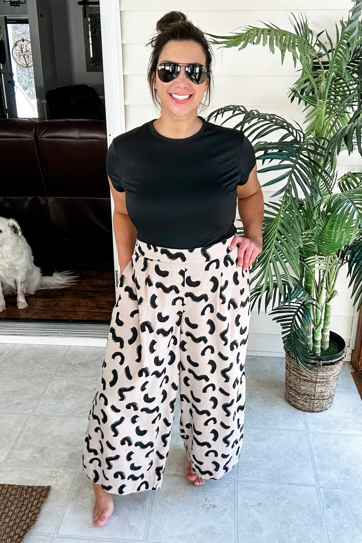 (XXL) Printed Kick Crop Pant