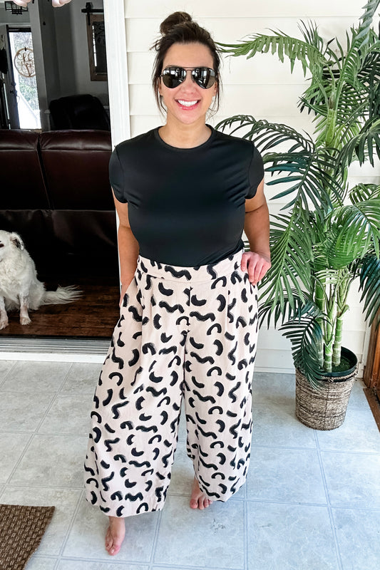 (XXL) Printed Kick Crop Pant
