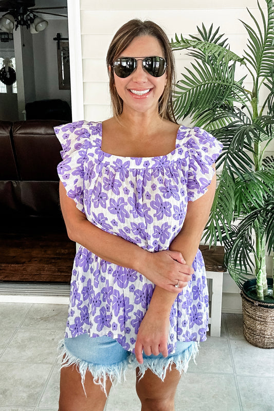 (1X) Hailey & Co Floral Blouse