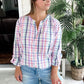(XL) Talbots Spring Gingham Button Up