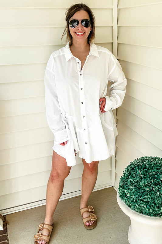 (L) Free People Shirt Dress